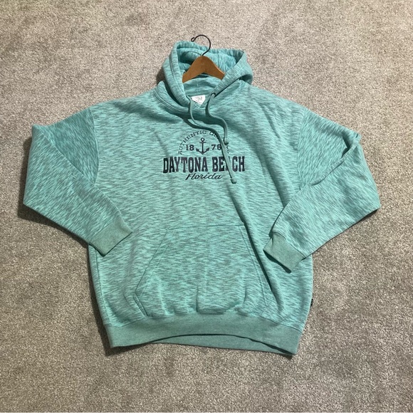 Ragwear USA Daytona Beach Hoodie XL NWOT Teal Marbled - Picture 1 of 5
